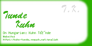 tunde kuhn business card
